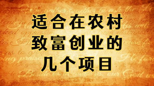 农村创业选什么项目最赚钱？农村适合做哪些生意？