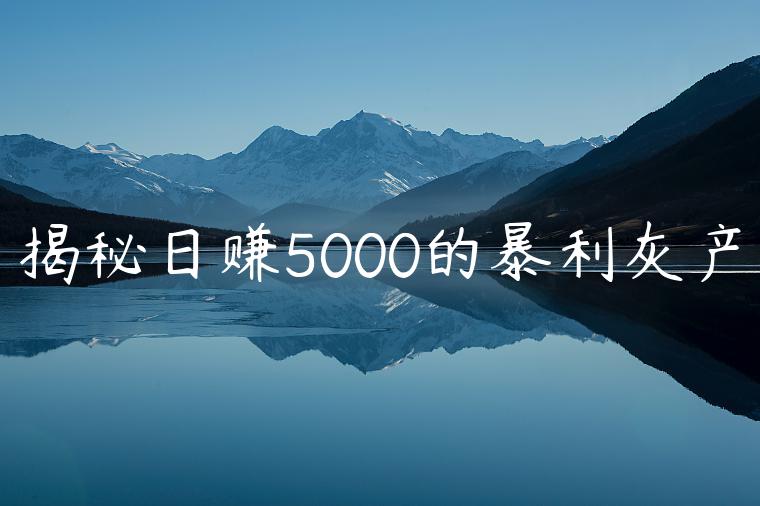 揭秘日赚5000的暴利灰产