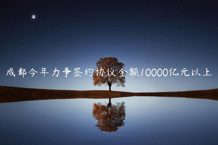 成都今年力争签约协议金额10000亿元以上